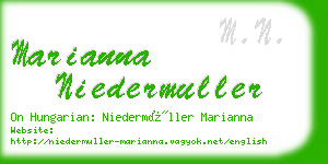 marianna niedermuller business card